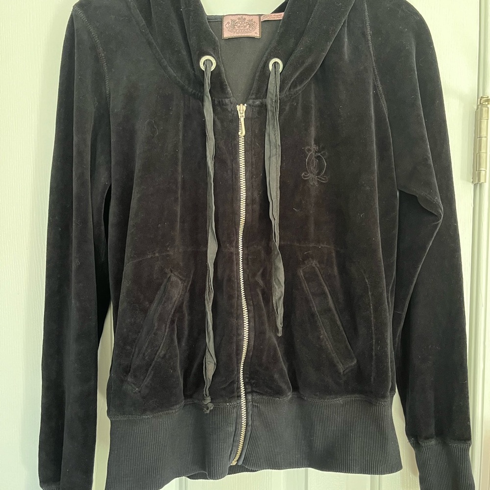 Juicy Couture Velour Jacket Black Size XL - Vintage 2000s